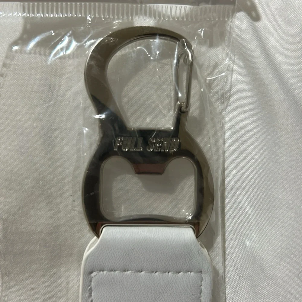 New blue FULL SEND short Lanyard with bottle opener keychain key holder